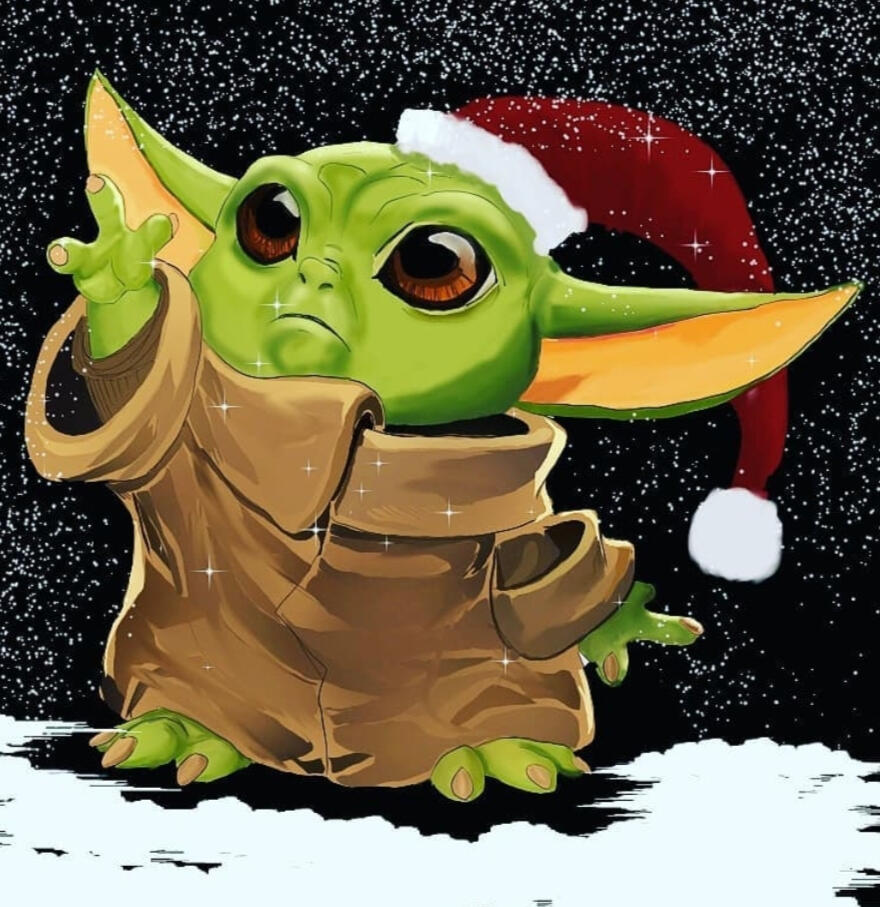 A forced Christmas - Grogu christmas card